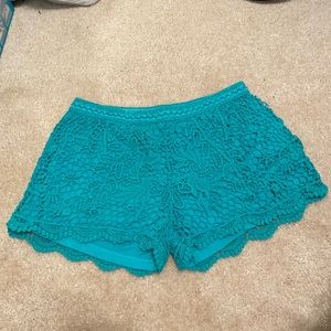 Dressy lined lace shorts
